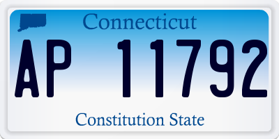 CT license plate AP11792