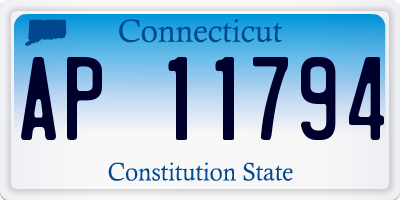CT license plate AP11794