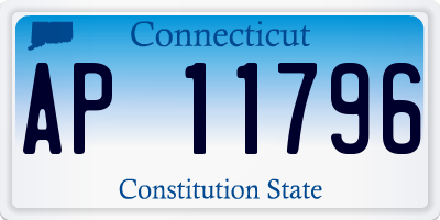 CT license plate AP11796
