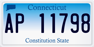 CT license plate AP11798