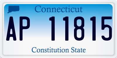 CT license plate AP11815