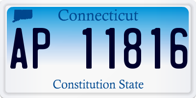 CT license plate AP11816