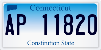 CT license plate AP11820