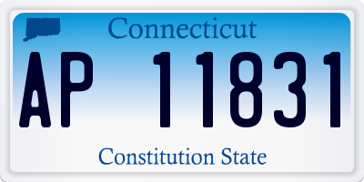 CT license plate AP11831