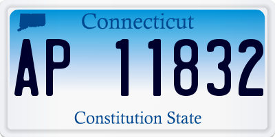 CT license plate AP11832
