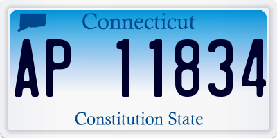 CT license plate AP11834