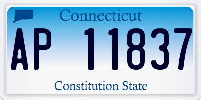 CT license plate AP11837