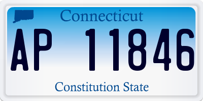 CT license plate AP11846