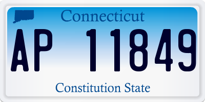 CT license plate AP11849