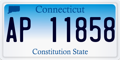 CT license plate AP11858
