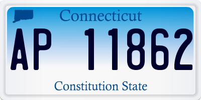 CT license plate AP11862