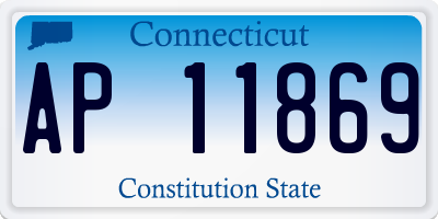CT license plate AP11869