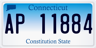 CT license plate AP11884