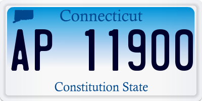 CT license plate AP11900
