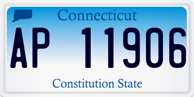 CT license plate AP11906
