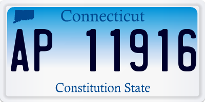 CT license plate AP11916