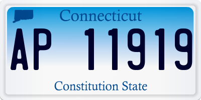 CT license plate AP11919