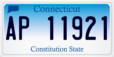 CT license plate AP11921