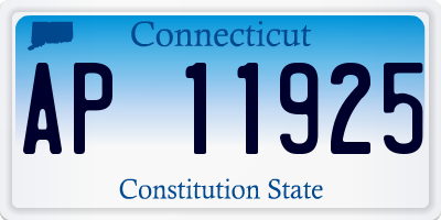 CT license plate AP11925