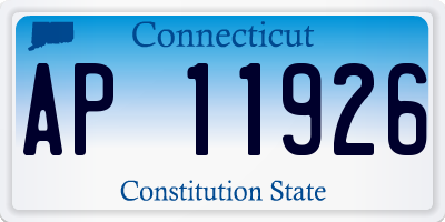 CT license plate AP11926