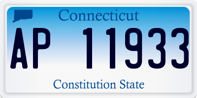 CT license plate AP11933