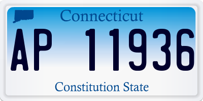 CT license plate AP11936