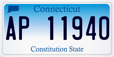 CT license plate AP11940