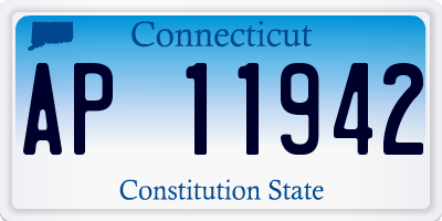 CT license plate AP11942