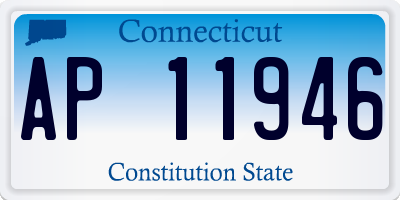 CT license plate AP11946