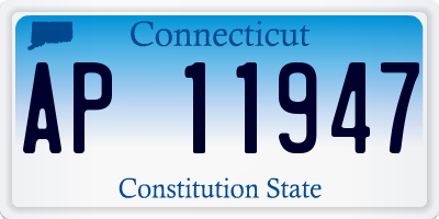 CT license plate AP11947