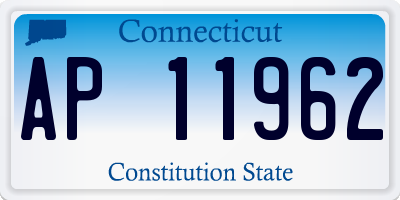 CT license plate AP11962