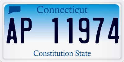 CT license plate AP11974