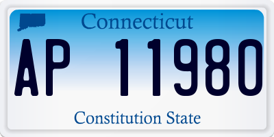 CT license plate AP11980