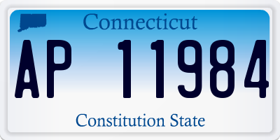 CT license plate AP11984