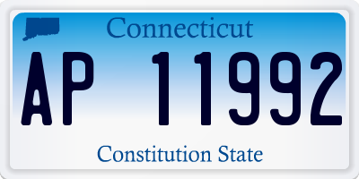 CT license plate AP11992