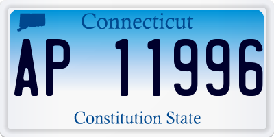CT license plate AP11996