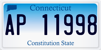 CT license plate AP11998