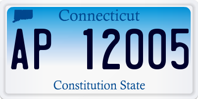CT license plate AP12005