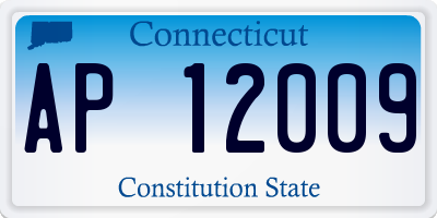 CT license plate AP12009