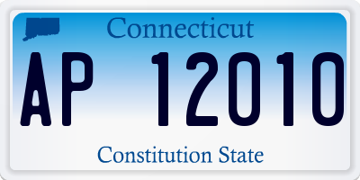 CT license plate AP12010