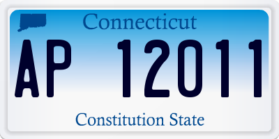 CT license plate AP12011