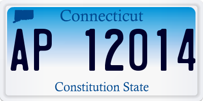 CT license plate AP12014