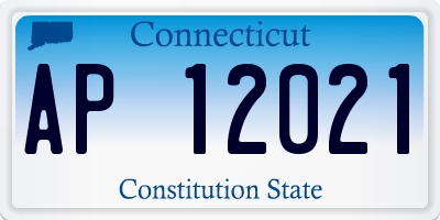CT license plate AP12021