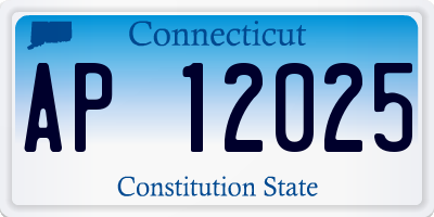 CT license plate AP12025
