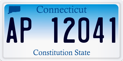 CT license plate AP12041
