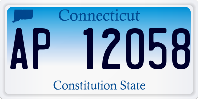 CT license plate AP12058