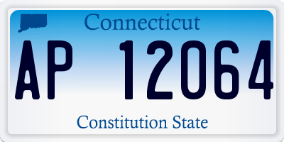 CT license plate AP12064