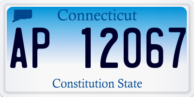 CT license plate AP12067