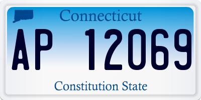 CT license plate AP12069