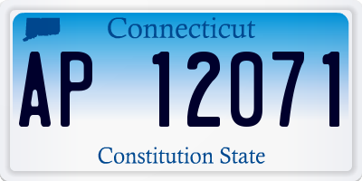CT license plate AP12071